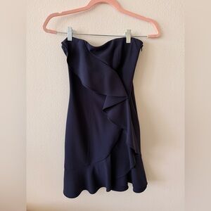 LIKELY | Elegant Strapless Navy Dress